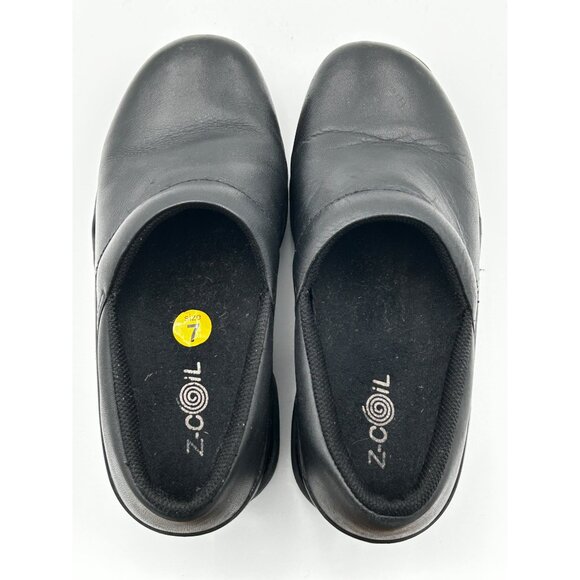 Z-Coil Freedom Slip Resistant Women’s Leather Clogs Size 7 Black Made in Korea - Picture 13 of 13